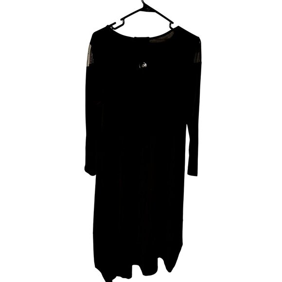 Ic By Connie K Black Zip-Front Long Sleeve Dress Size S - Picture 2 of 7
